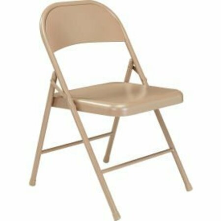 NATIONAL PUBLIC SEATING Interion Folding Chair, Steel, Beige INT-901